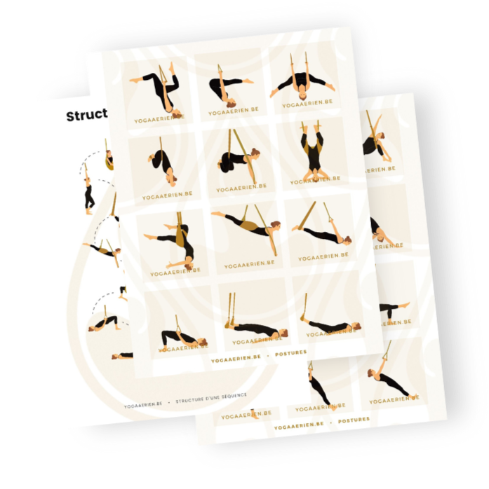 Postures de yoga aérien